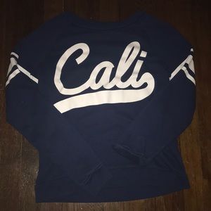 Varsity striped Cali sweatshirt